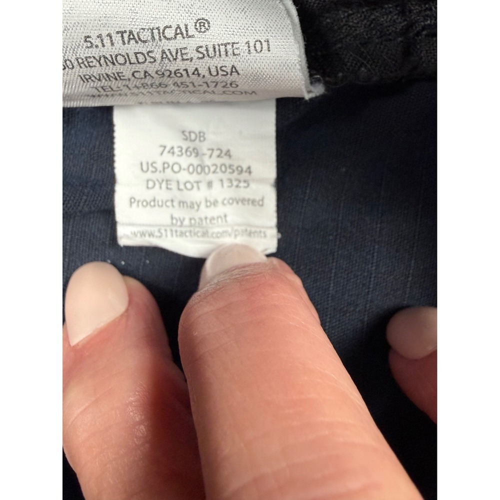 5.11 Tactical Cargo Pants Mens 40x33 Navy Blue Ripstop 74369-724 - Picture 6 of 11